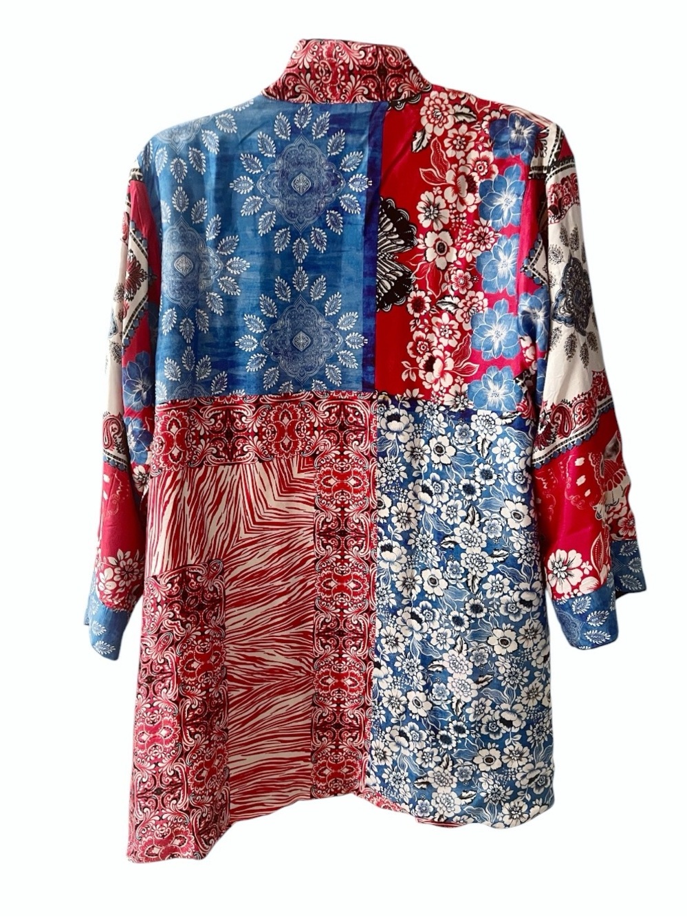 Johnny Was Jade Kimono Reversible 100% Silk Cardigan Pockets Sz S Floral - Picture 4 of 7